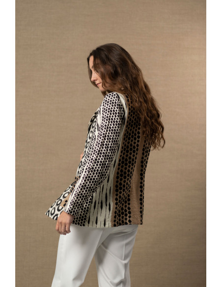 Blazer fluida estampada