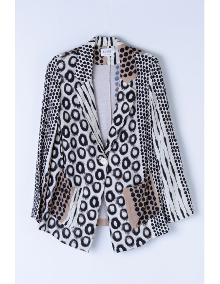Blazer fluida estampada