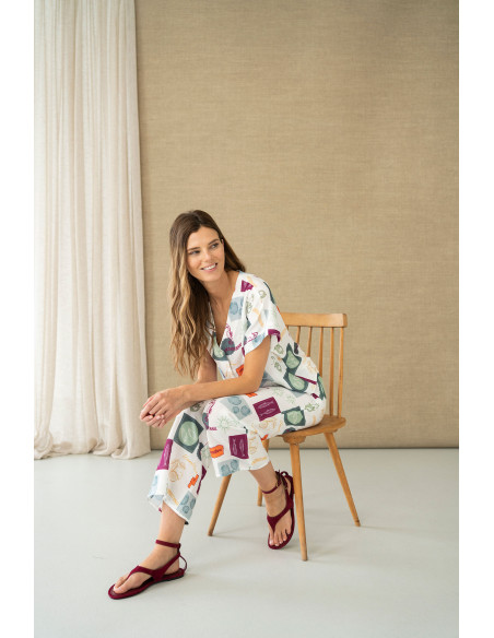 Pantalón fluido estampado
