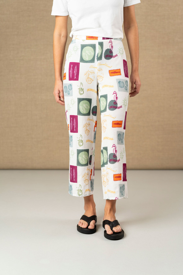 Pantalón fluido estampado