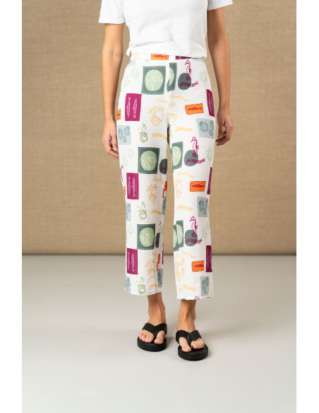 Pantalón fluido estampado