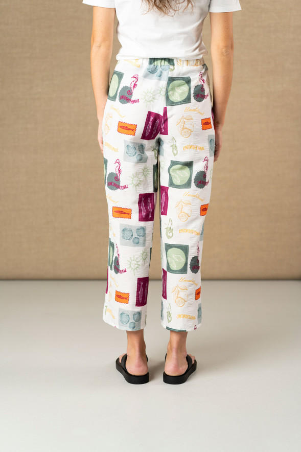 Pantalón fluido estampado