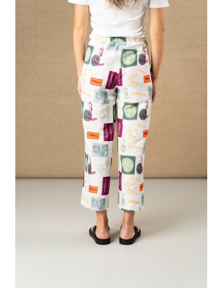 Pantalón fluido estampado