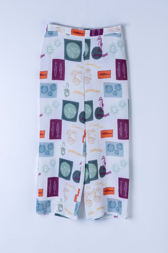 Pantalón fluido estampado