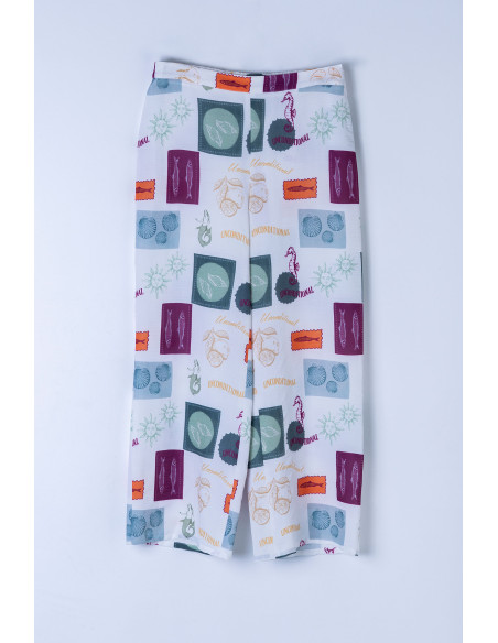 Pantalón fluido estampado