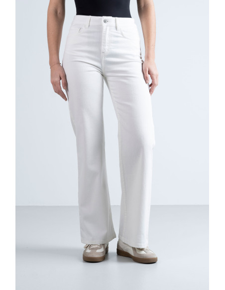 Vaquero ancho blanco