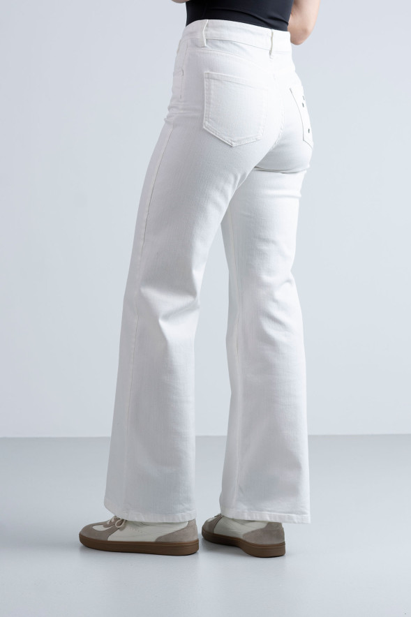Vaquero ancho blanco