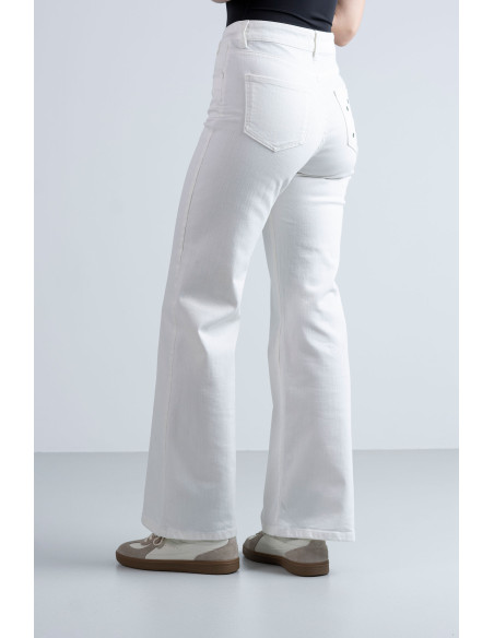 Vaquero ancho blanco