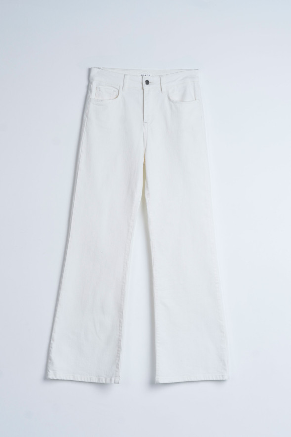 Vaquero ancho blanco